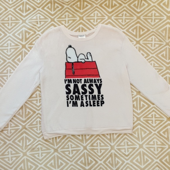 Peanuts Tops - Snoopy "I'm Not Always Sassy" Sweatshirt